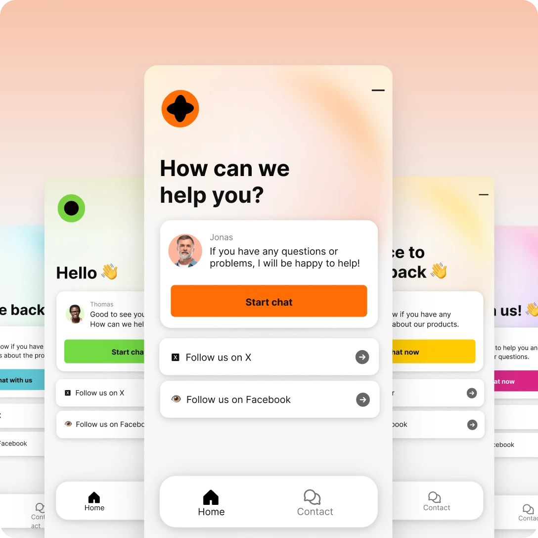 live chat widget customization